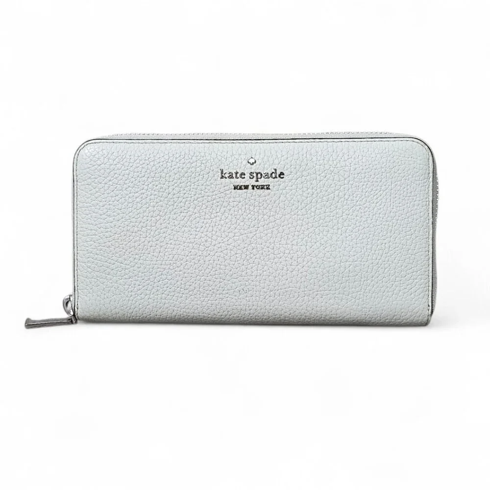 Kate Spade Leila Pebble Leather Large Zip Around Continental Wallet COA